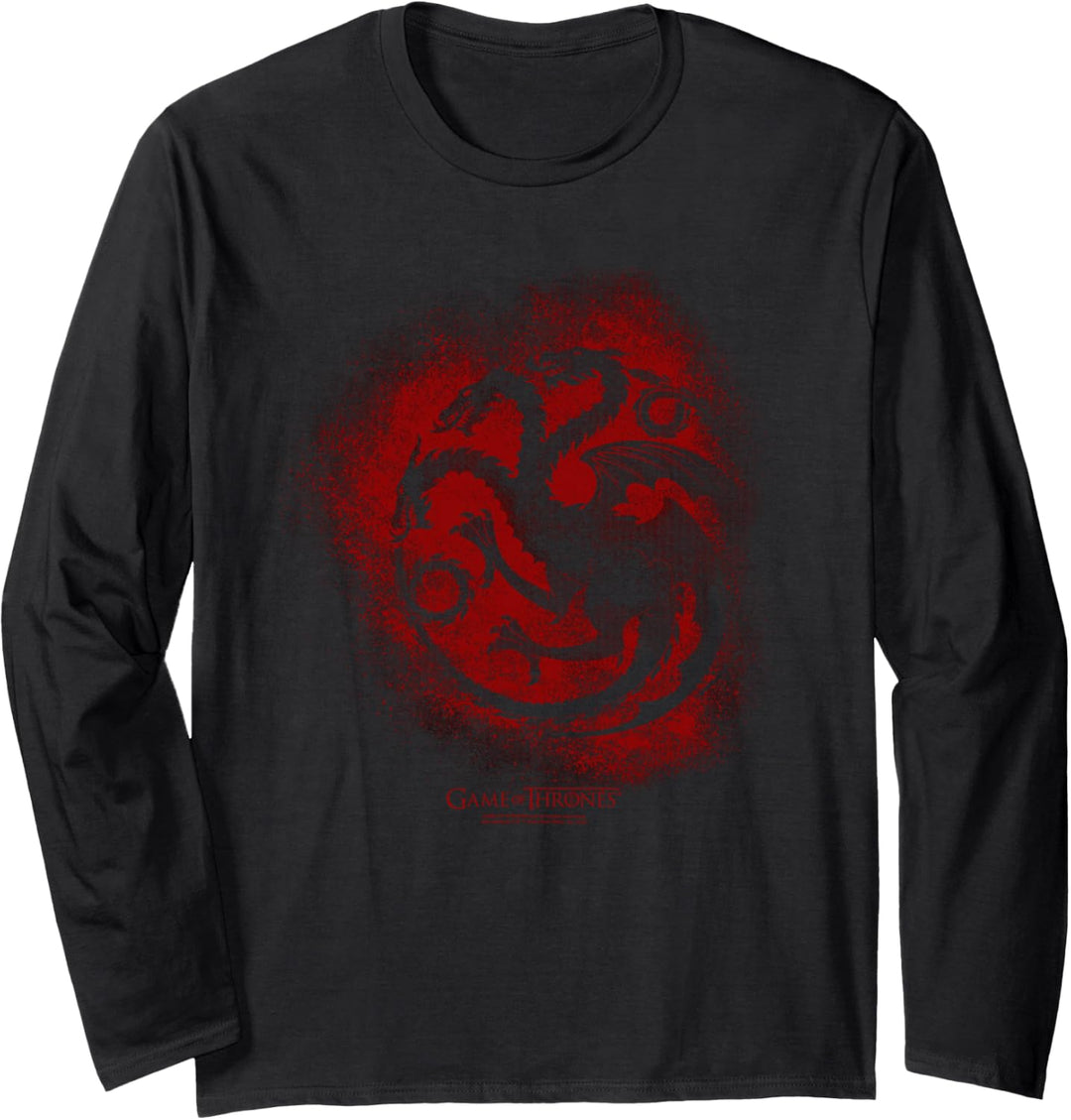 Game of Thrones Targaryen Sprayed Outline Sigil Langarmshirt