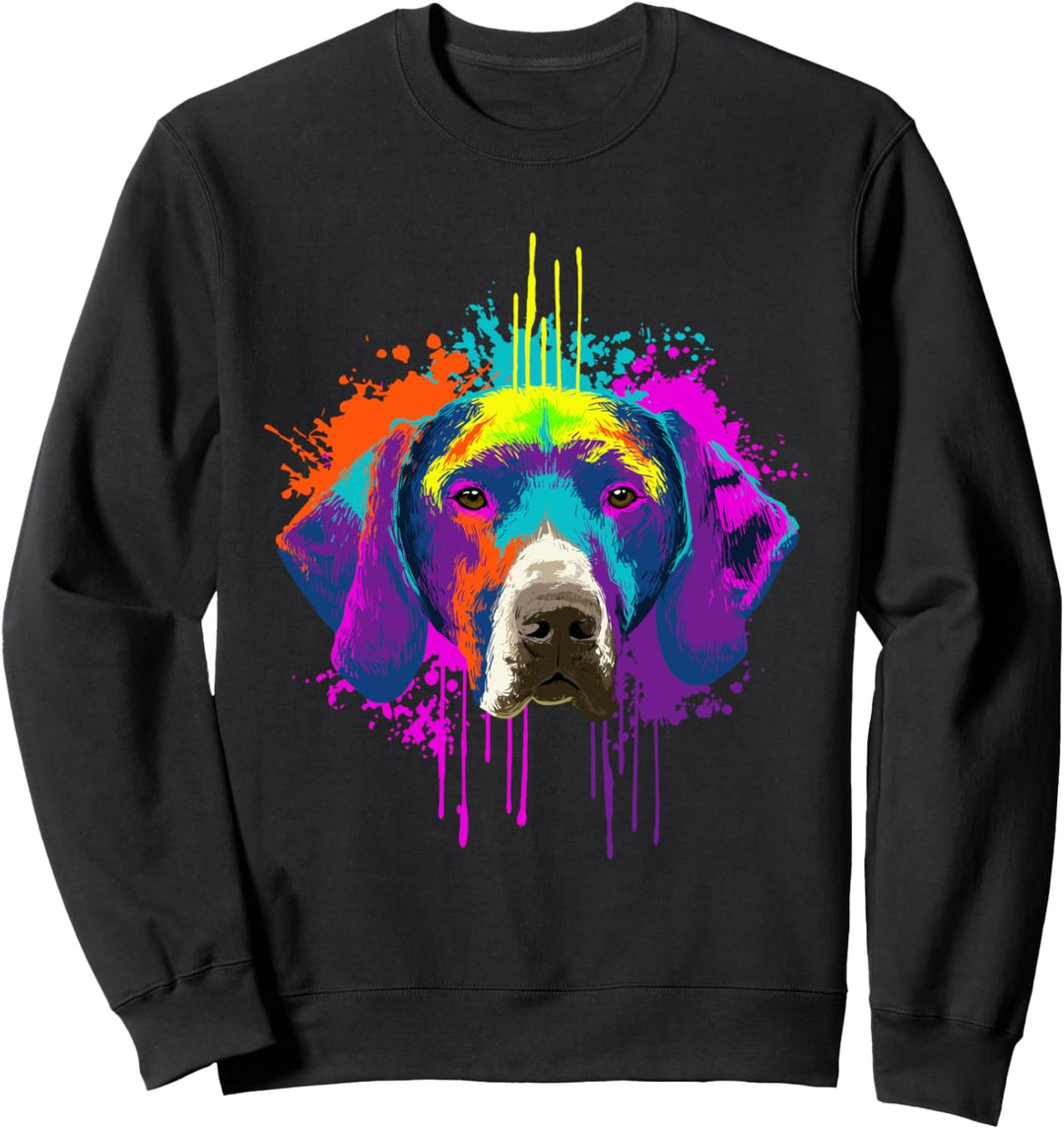 Splash Art Deutsch Kurzhaar Hundehalter Geschenkidee Hunde Sweatshirt