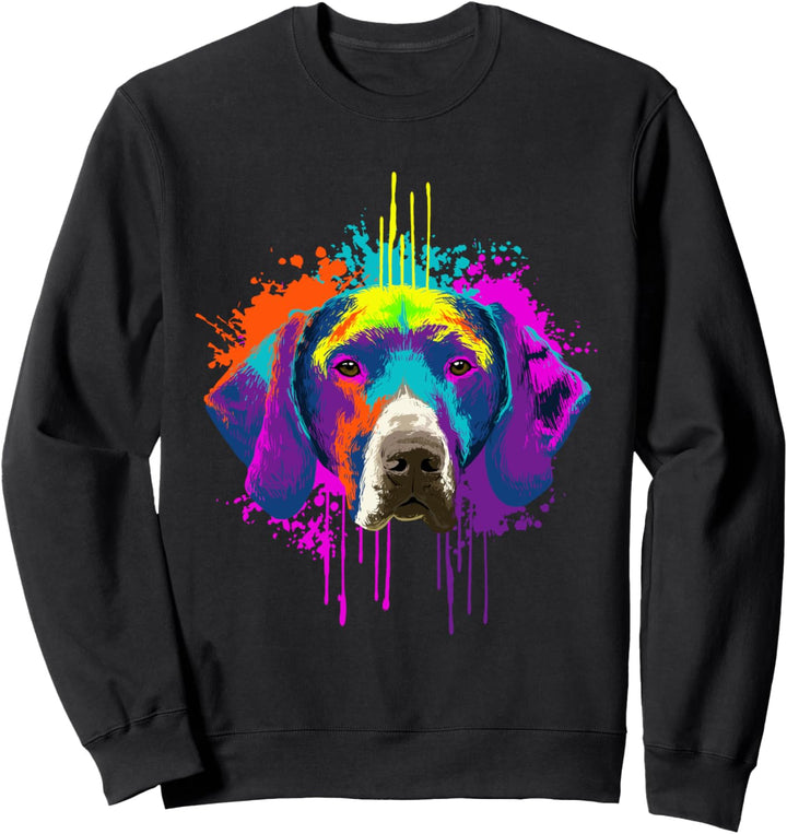 Splash Art Deutsch Kurzhaar Hundehalter Geschenkidee Hunde Sweatshirt