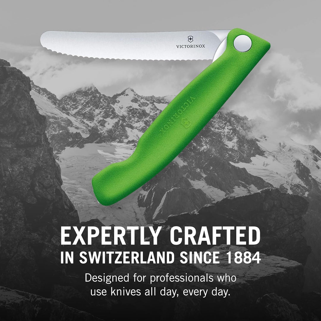 Victorinox, Swiss Classic, Profi Tomaten- und Tafelmesser, Extra Scharfe Klinge, Wellenschliff, 11 c