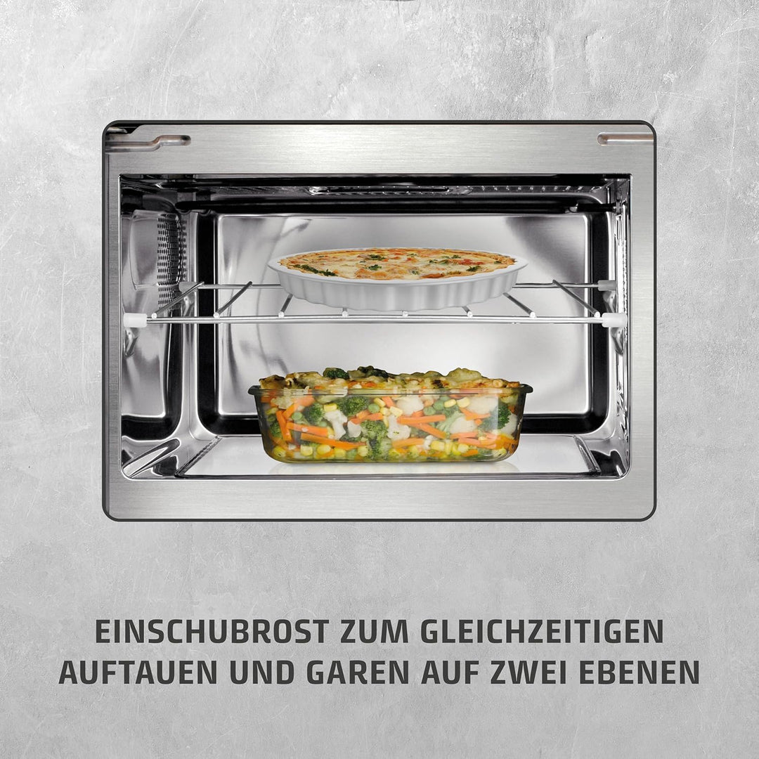 CASO | MG20 Ceramic menu 2-in-1 Mikrowelle mit Grill | Keramikboden und Grill-Rost für 2 Ebenen, 900