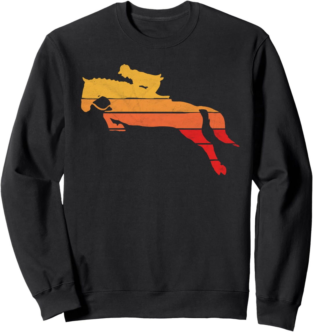 Vintage Horse Rider Girl 80s Hunter Jumper Graphic Sweatshirt