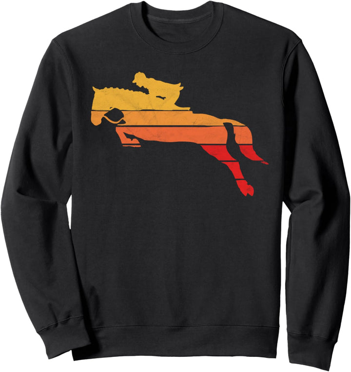 Vintage Horse Rider Girl 80s Hunter Jumper Graphic Sweatshirt