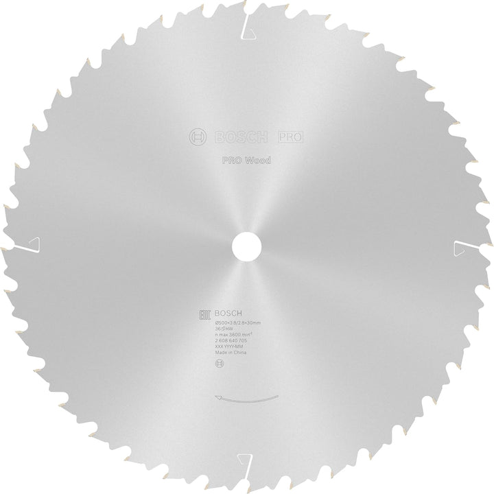Bosch Professional 1x Kreissägeblatt Construct Wood (für Holz, Sägeblatt Ø 500 x 30 x 3,8 mm, 36 Zäh