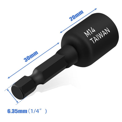 8Stk Gewindebohrer Adapter, M4-M16 1/4 Zoll,Sechskantschaft Maschinengewindebohrer Vierkant Treiber