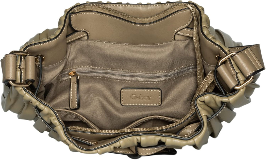 Gabor Damen Imani Schultertasche (Beutel) 34 x 15 x 26 (LxBxH) Light Khaki, 34 x 15 x 26 (LxBxH) Lig