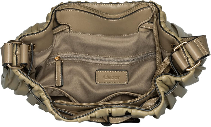 Gabor Damen Imani Schultertasche (Beutel) 34 x 15 x 26 (LxBxH) Light Khaki, 34 x 15 x 26 (LxBxH) Lig