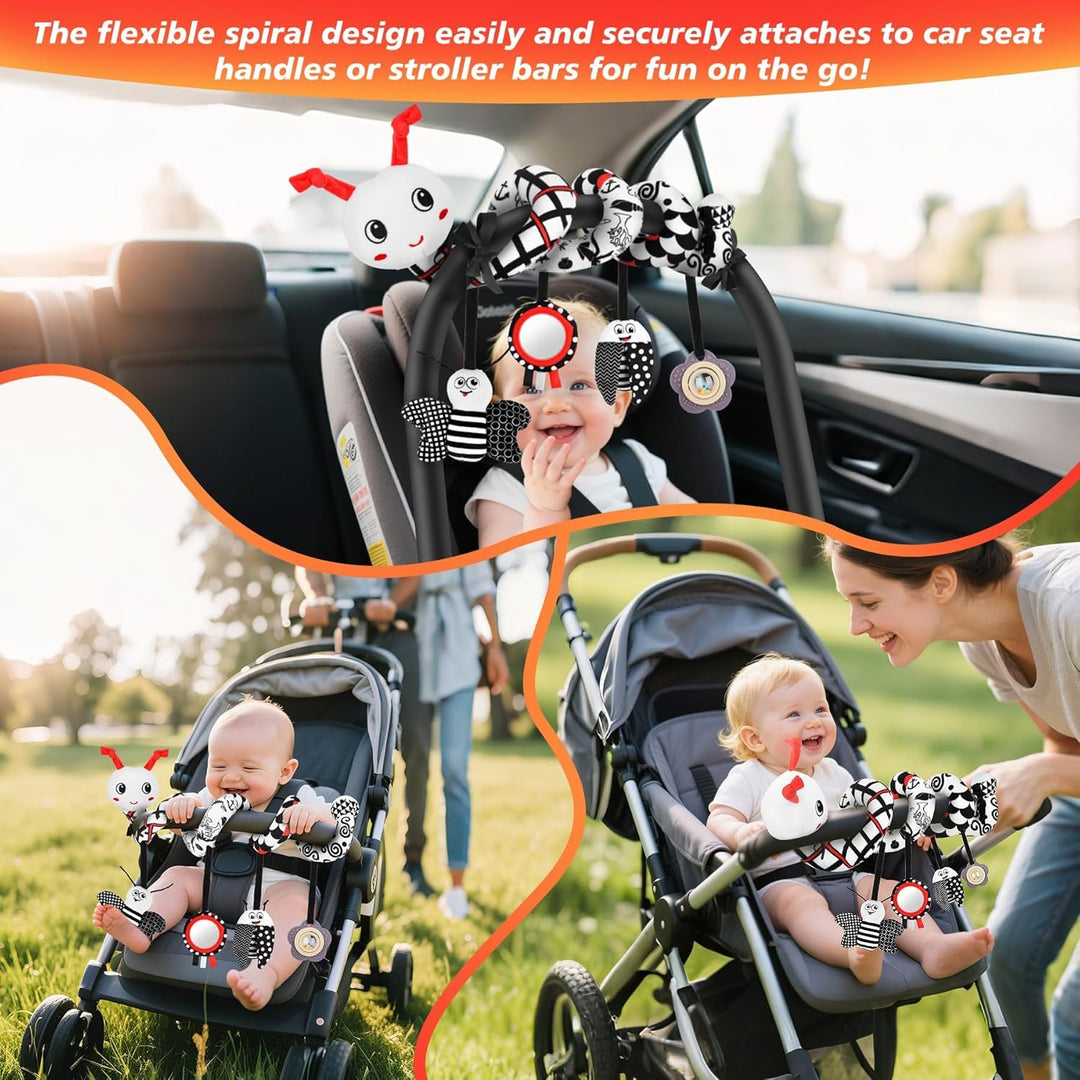 Zendstanding Kinderwagen Spielzeug - Aktualisierte Version Babyschale Spielzeug Baby Spielzeug 0-6 M