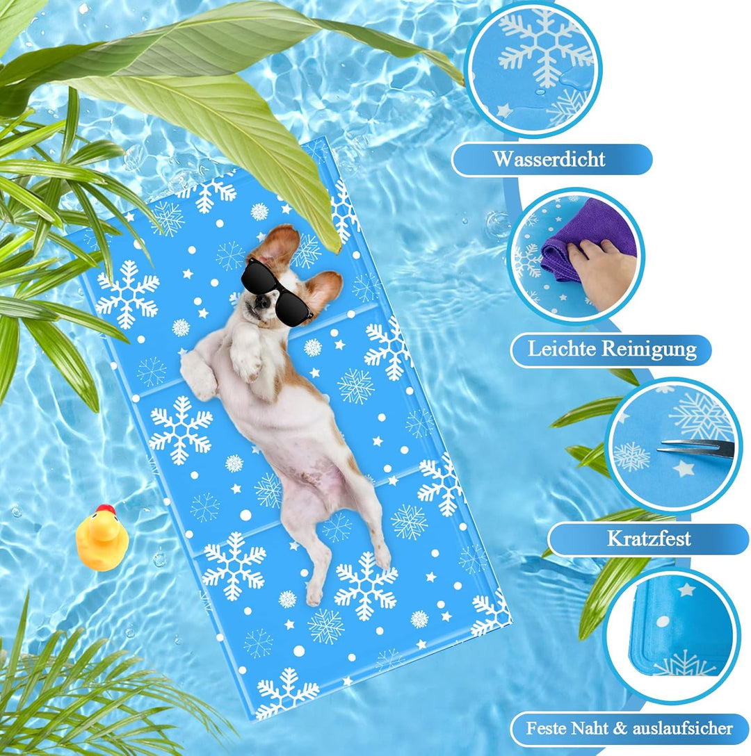 Nepfaivy Kühlmatte Kühldecke für Hund und Katze - Hunde Kühlmatte Selbstkühlend mit Ungiftiges Gel,