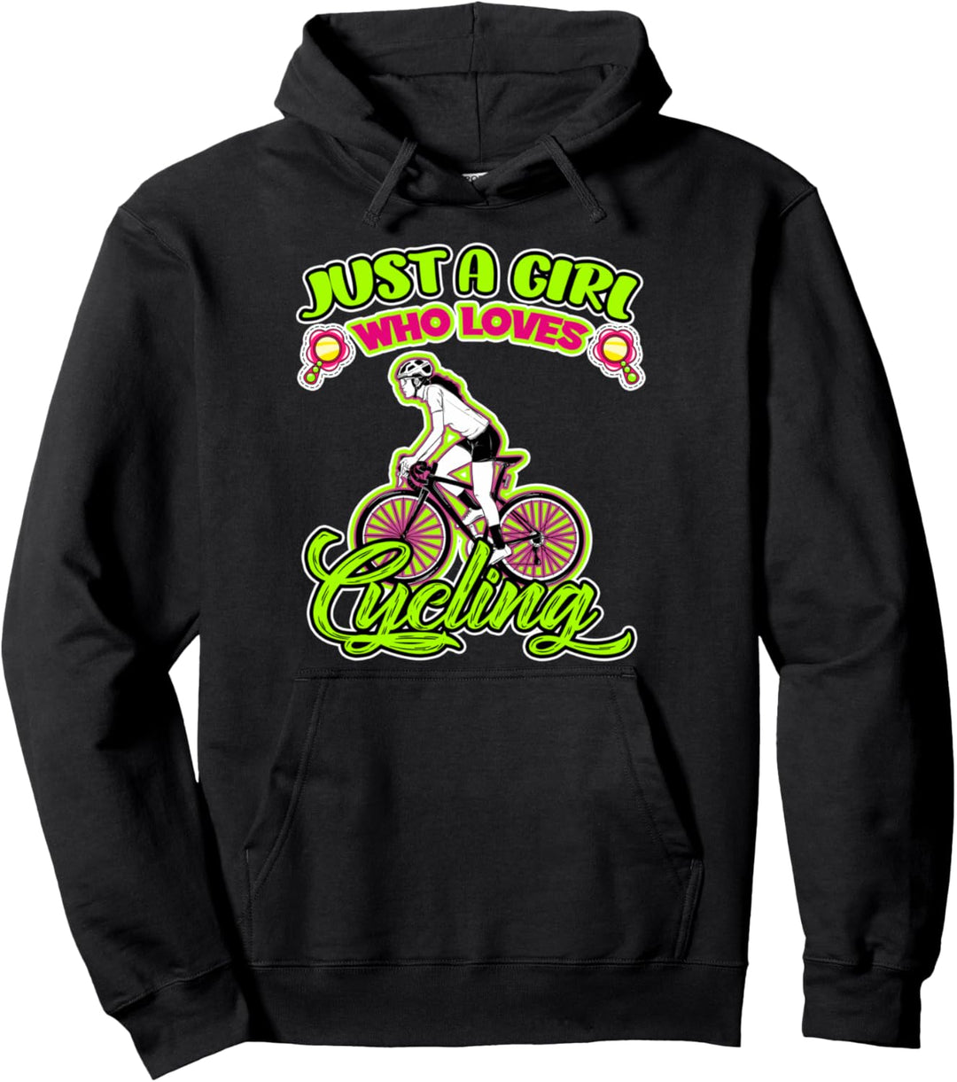 Nur ein Mädchen Rennrad Radfahren Rennradfahrerin Rennrad Pullover Hoodie