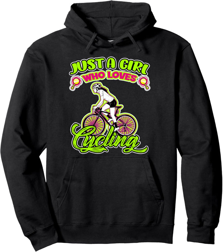Nur ein Mädchen Rennrad Radfahren Rennradfahrerin Rennrad Pullover Hoodie