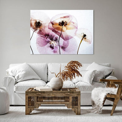 Bilder auf Leinwand 100x70cm Leinwandbild mit Rahmen blume sommer natur Gross Wanddeko Bild Schlafzi