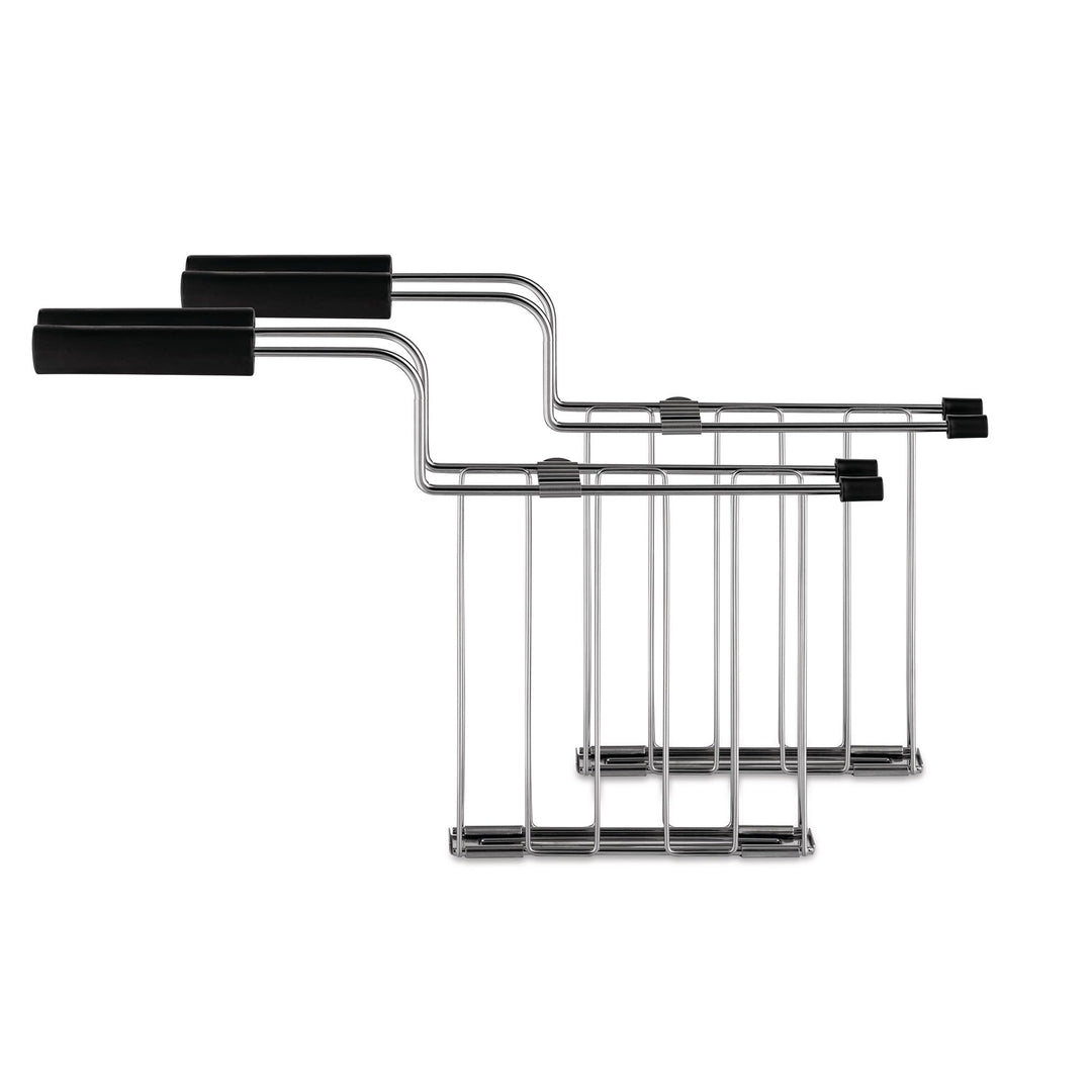 Alessi Toru NE03RA B – Set bestehend aus Zwei Toasterzangen, aus Edelstahl 18-10 und Thermoplastisch