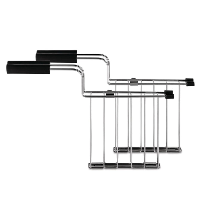 Alessi Toru NE03RA B – Set bestehend aus Zwei Toasterzangen, aus Edelstahl 18-10 und Thermoplastisch