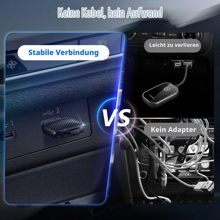 Mini USB Wireless CarPlay Adapter, Auto Multimedia Dongle, kabelloser Android Auto 2 in 1 Adapter, K