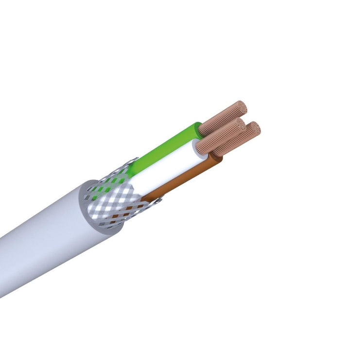 WITTKOWARE LiYCY 3x0,50mm² Elektronik-Steuerleitung mit Geflecht Abschirmung, Kupfer, Mantelfarbe gr