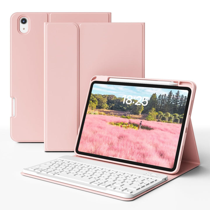 Hülle mit Tastatur für iPad (A16) 11 Zoll 2025/10. Generation 10.9 Zoll 2022, Deutsch QWERTZ Layout