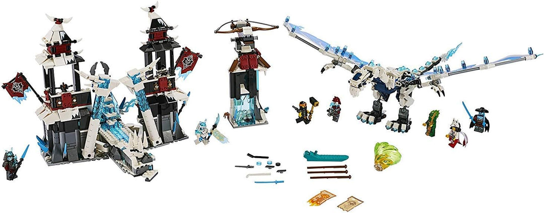 Lego 70678 NINJAGO Festung im ewigen EIS, Set mit Eisdrachen-Spielzeug, Meister des Spinjitzu Spiels