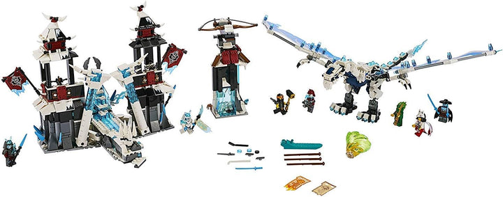 Lego 70678 NINJAGO Festung im ewigen EIS, Set mit Eisdrachen-Spielzeug, Meister des Spinjitzu Spiels