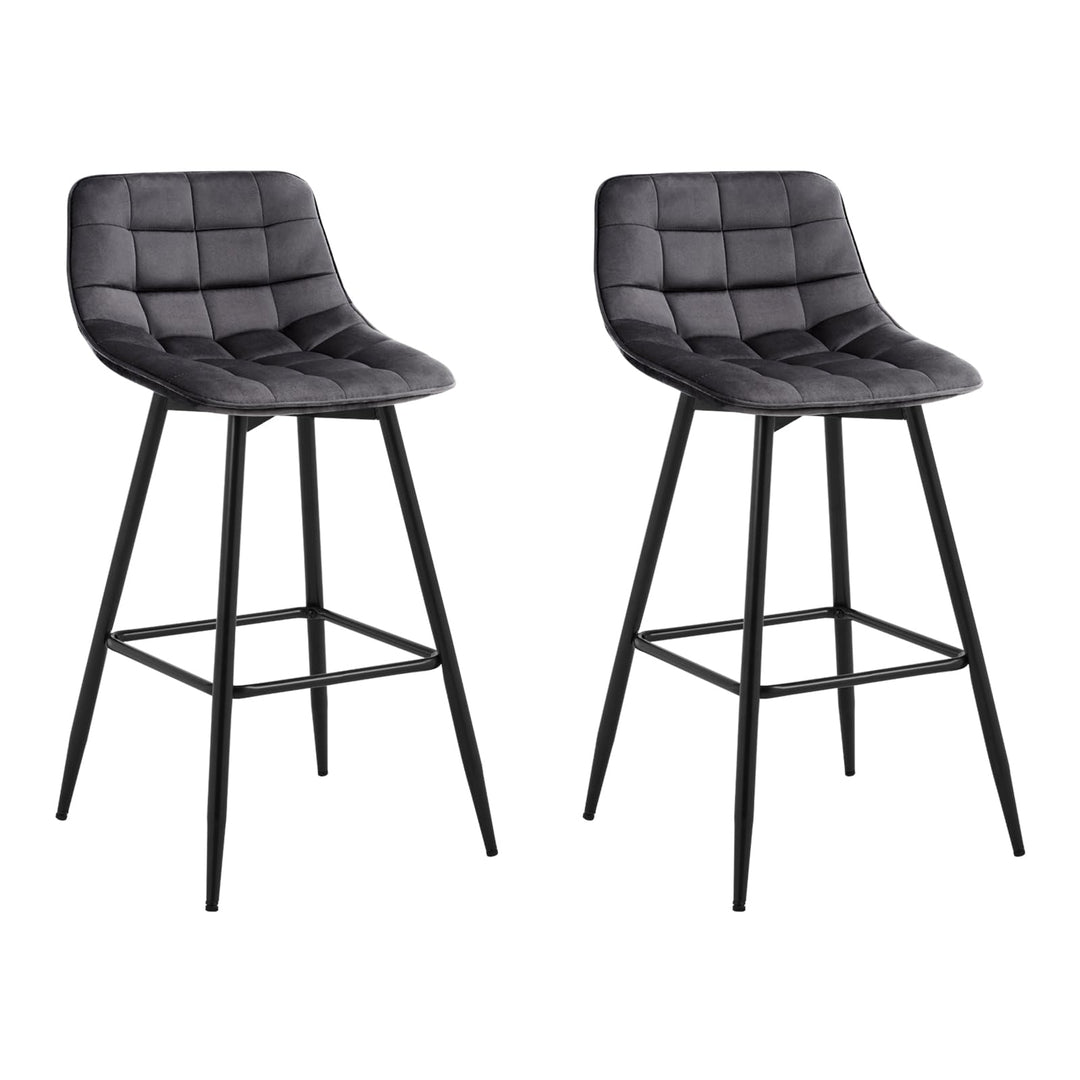 WOLTU Barhocker BH143dgr-2 2er Set Designer Barstuhl Hocker Tresenhocker Bistrohocker mit Fussstütze