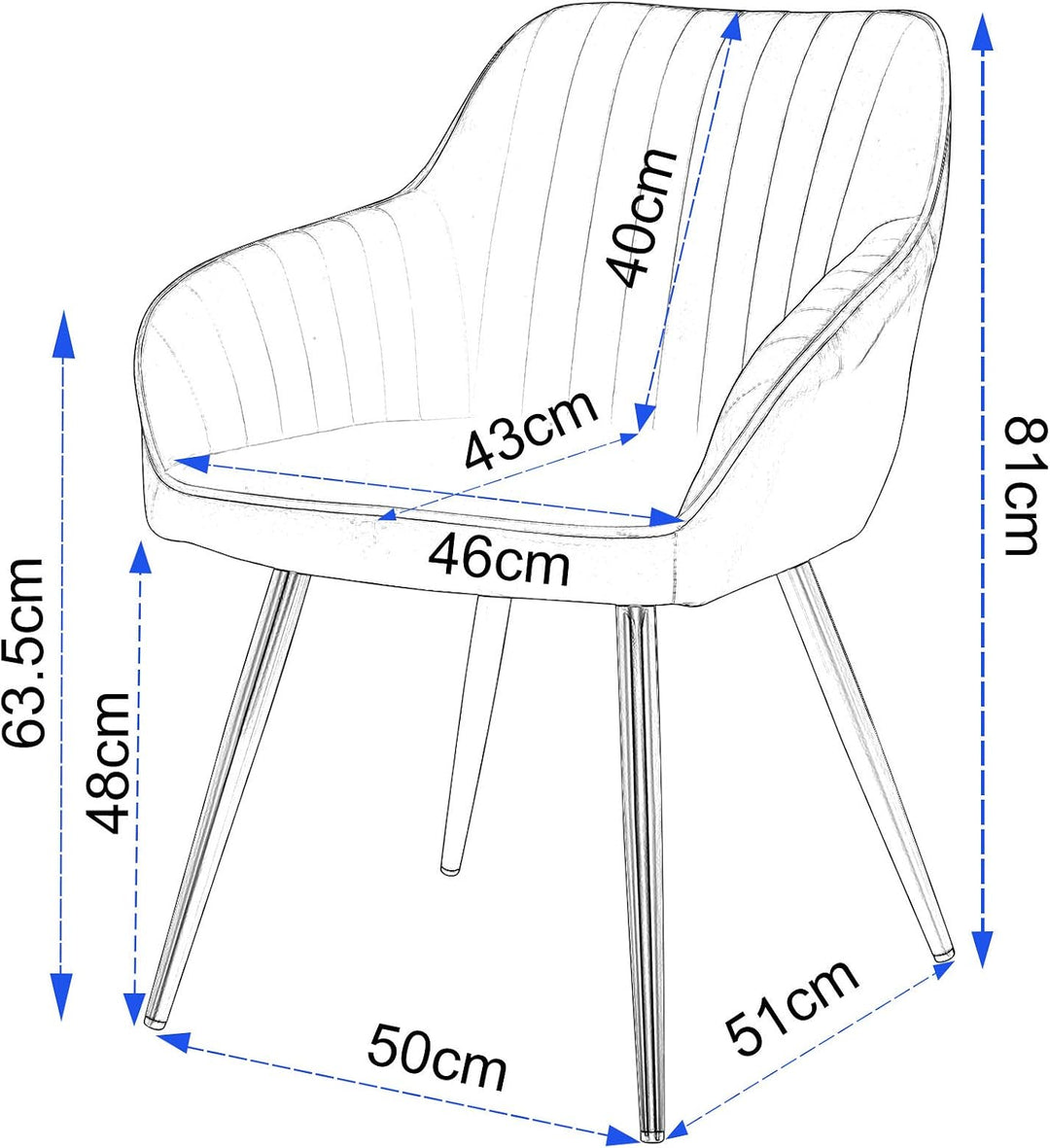 Lestarain Esszimmerstühle 4er Set, für Esszimmer Wohnzimmer Küche, Küchenstühle gepolstert mit Armle