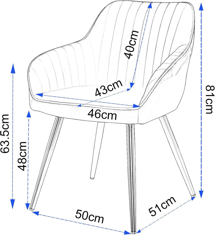 Lestarain Esszimmerstühle 4er Set, für Esszimmer Wohnzimmer Küche, Küchenstühle gepolstert mit Armle