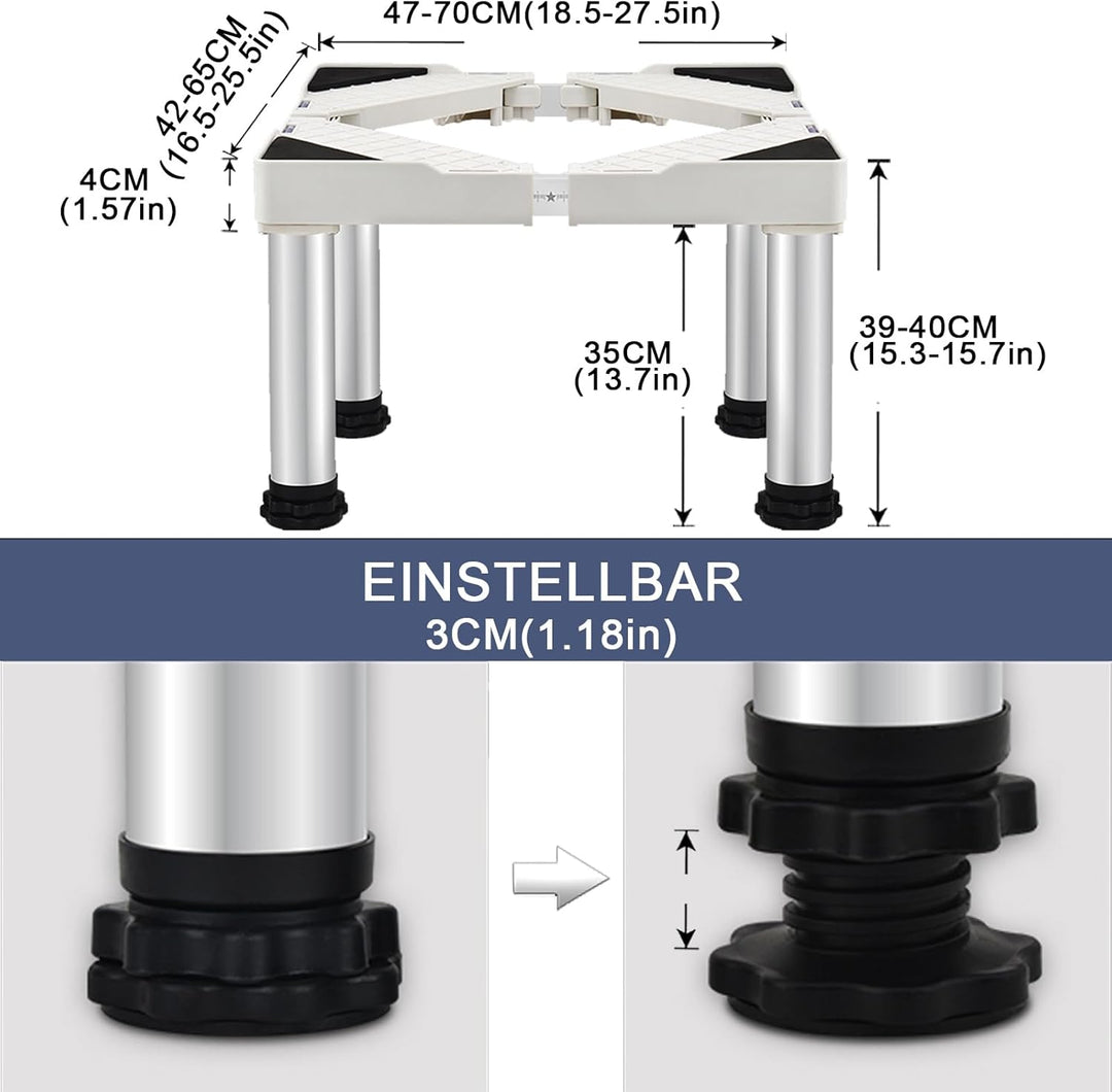 Einstellbarer Sockel 38-41cm für kühlschrank erhöhung,Gefriertruhen & Geschirrspüler untergestell– R