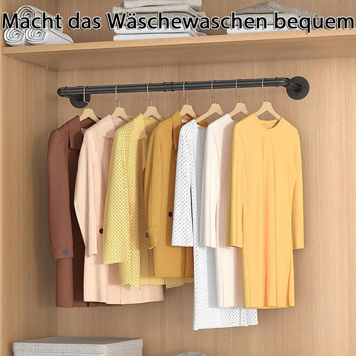 Kleiderstangen Wandmontage Schwarz 2er Set Industrial Kleiderstange Wand 60cm Schwarz Garderobenstan