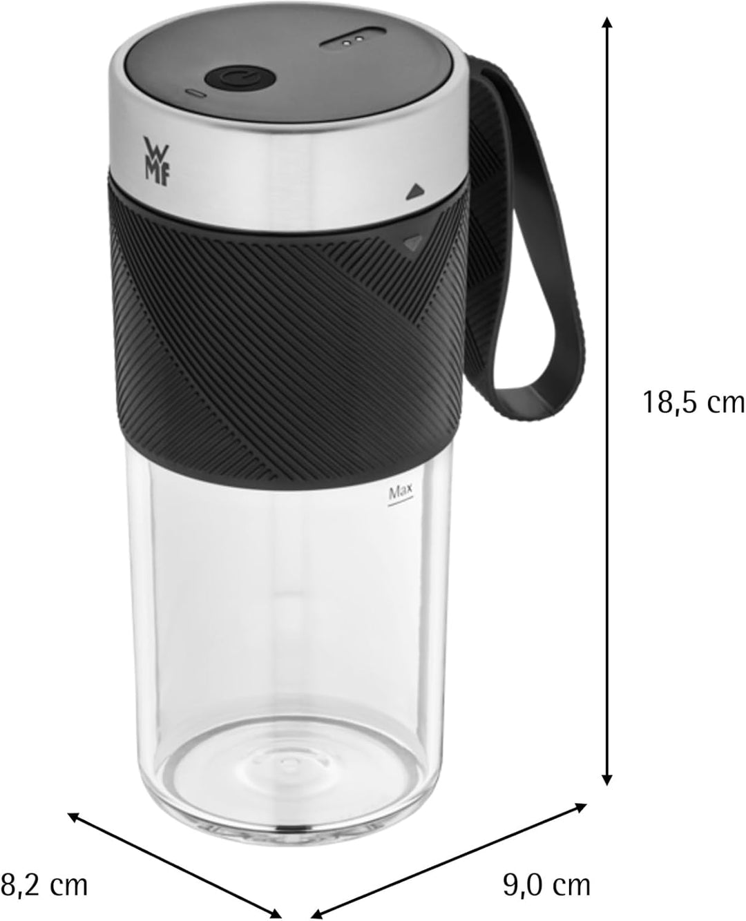 WMF Küchenminis Mix on the Go 300 ml, Mini Mixer to Go, USB Mixer Smoothie Maker, aufladbarer Person