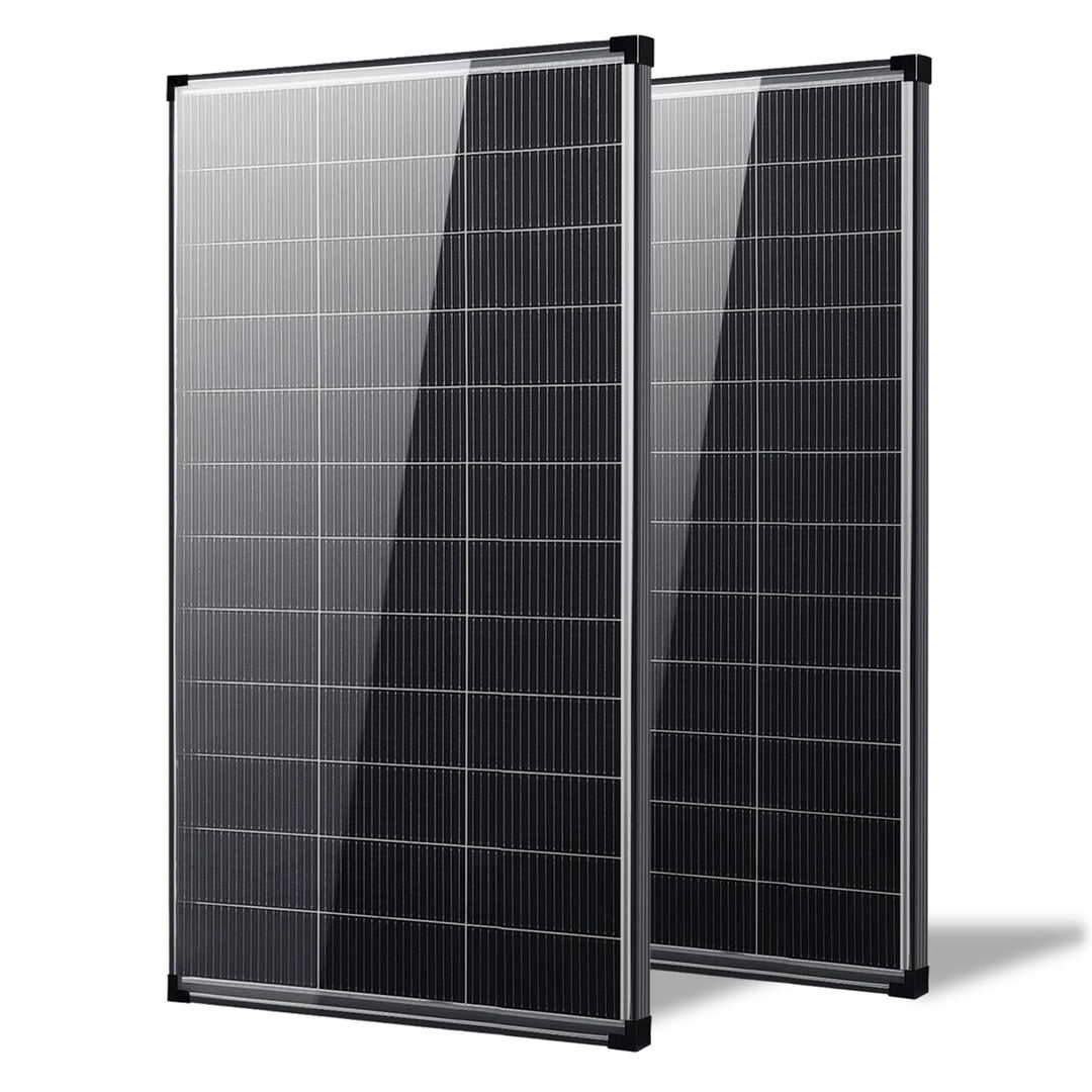 400 W Solarpanel Bifazial, 2 Stück 200 Watt Zonnepaneel, 12 V 18BB N-Typ A+ monokristalline Zelle, 2