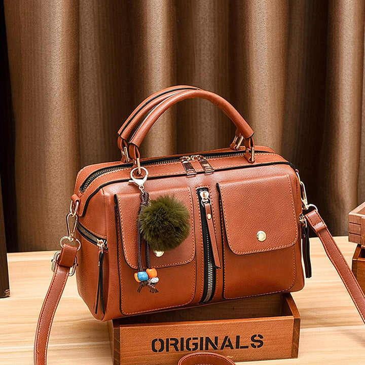 NICOLE &amp; DORIS Damen Mode Handtaschen Modestil Kunstleder Tasche Reissverschluss Umhängetasche Damen