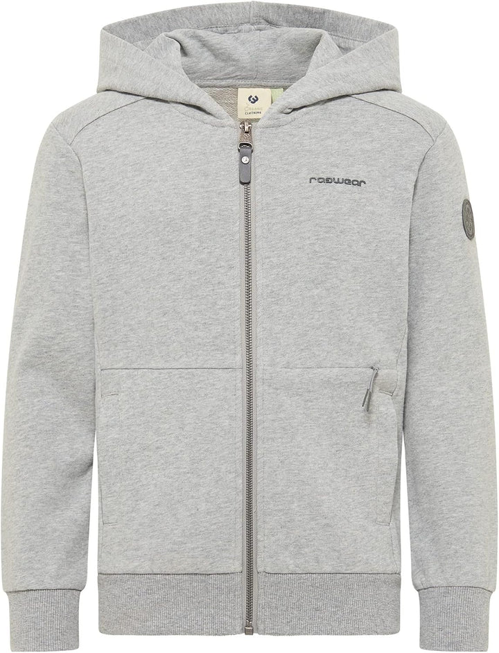 Ragwear Axell Organic Jungen Sweatjacke mit Kapuze Sweat Strickjacke Cardigan Übergangsjacke Jacke S