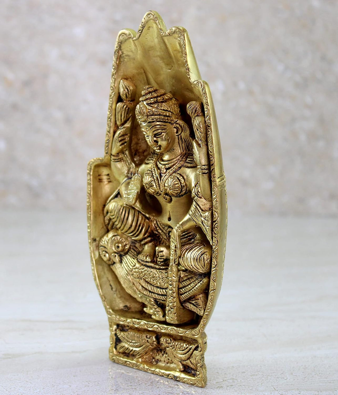 eSplanade Messing-Statue Lakshmi Laxmi Göttin Murti Idol Statue Skulptur Figur – Pooja Idole – Heimd