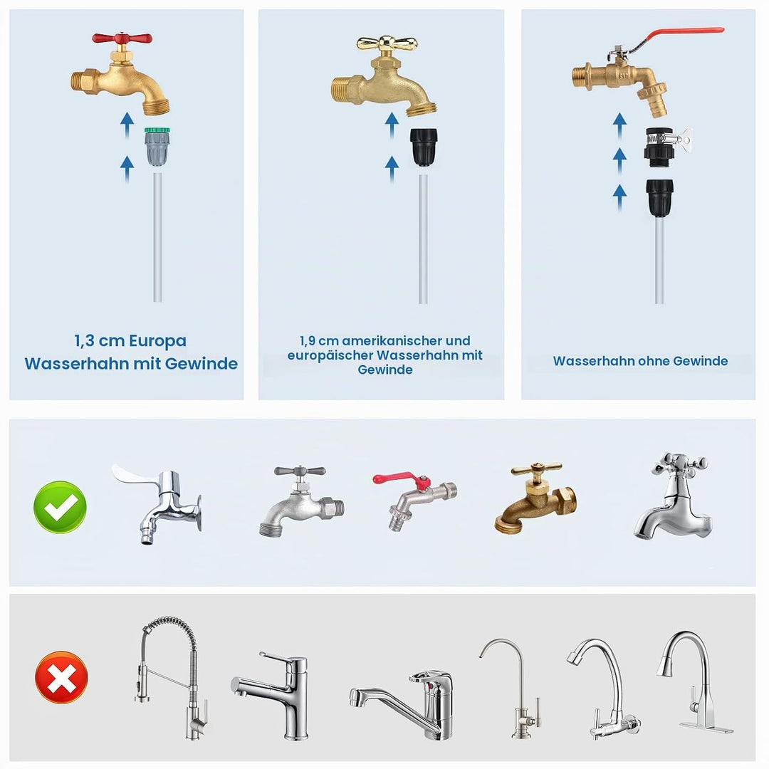 40M+2M Bewässerung Kit, 154PCS Tropfbewässerung Bewässerungssystem Automatische, Gartenbewässerung T