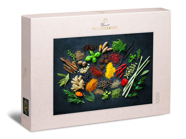 Ulmer Puzzleschmiede - Puzzle Spicy - Puzzeln mit Geschmack - modernes Puzzle mit 1000 Teilen zu Küc