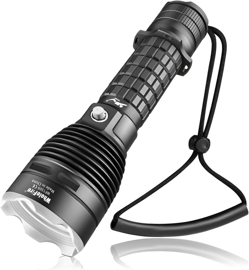 WholeFire LED Tauchlampe IPX8 Wasserdichte 6000 Lumen Tauchen Taschenlampe 3 Modi Wiederaufladbare U