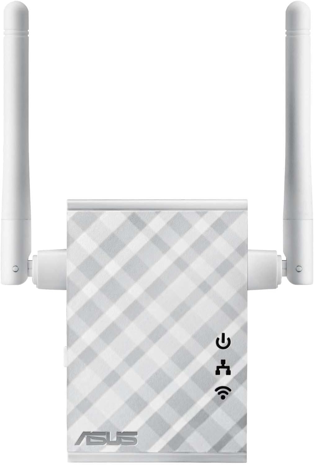 Asus RP-N12 Repeater (Wi-Fi 4 N300, WLAN Reichweitenverlängerung, Power-Schalter, 2 externe Antennen