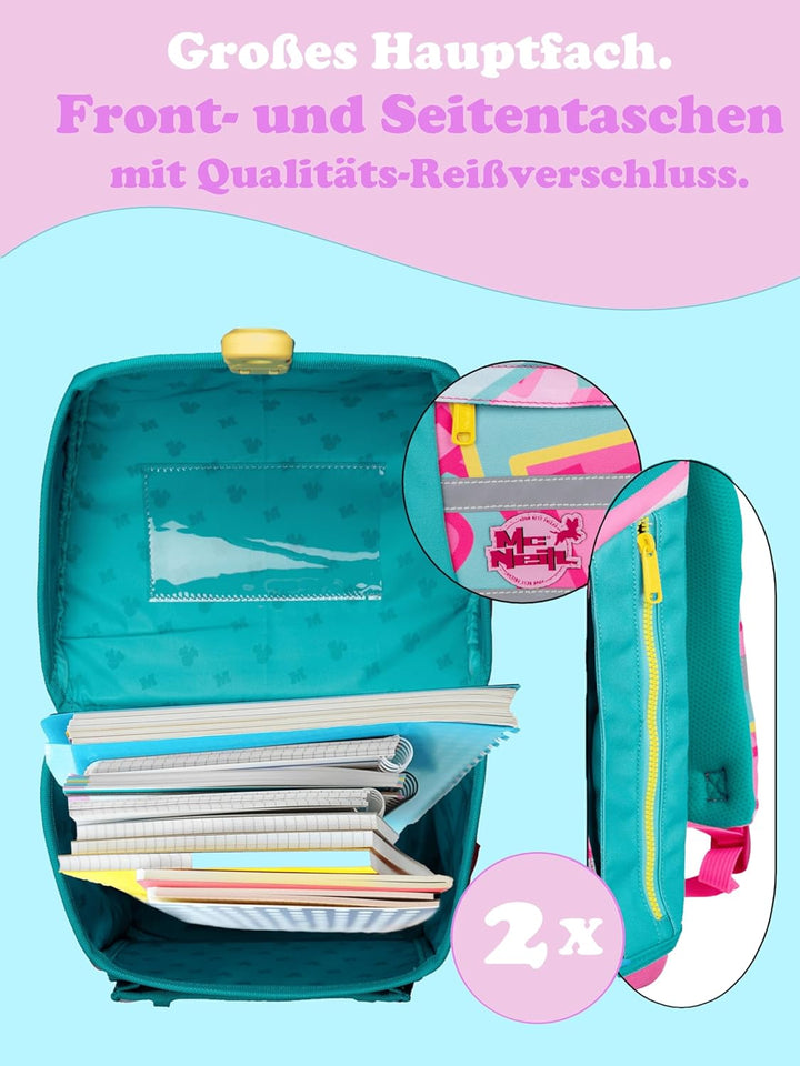Familando McNeill Schulranzen 1. Klasse · ergonomischer Tornister für Jungen und Mädchen · Schultasc