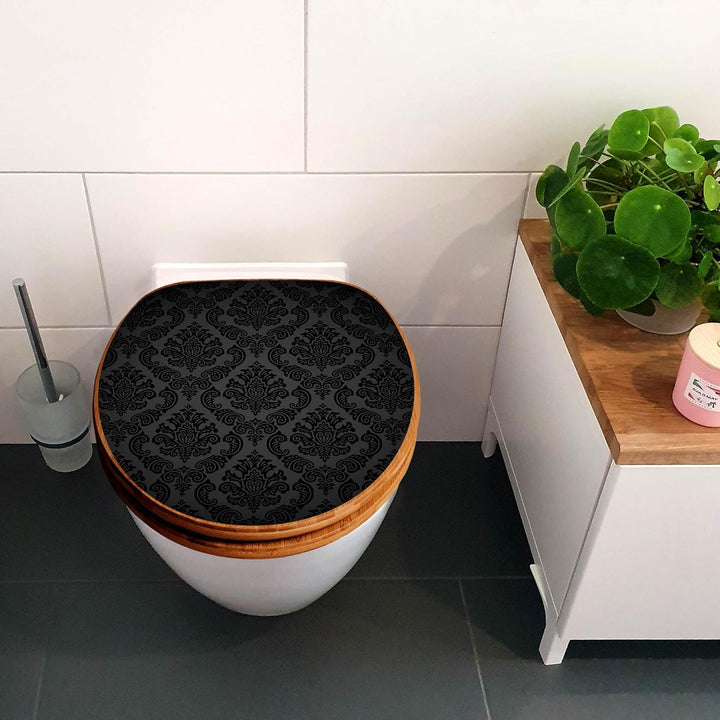 banjado Design WC Sitz Bambus Absenkautomatik 45,8x37,5cm - Toilettendeckel mit Absenkautomatik Holz