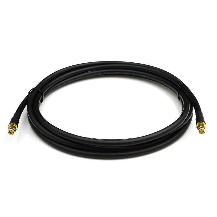 15m RP-SMA Stecker auf RP-SMA Stecker Koaxialkabel – 15 Meter 5D-FB Verlustarmes Antennenkabel Ø7.5m