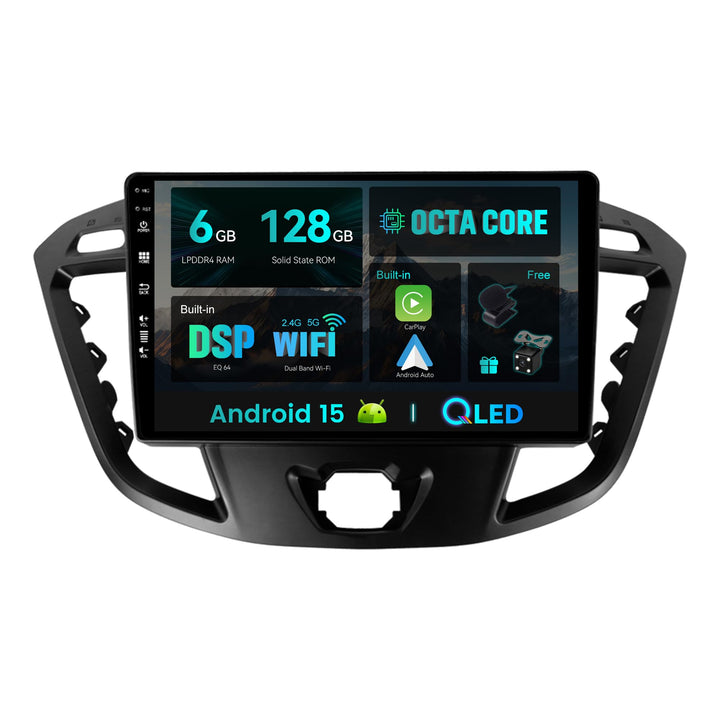 SXAUTO Android 12-6G+128G - IPS Autoradio für Ford Tourneo Transit Custom (2013-2021) - Eingebaut Ca