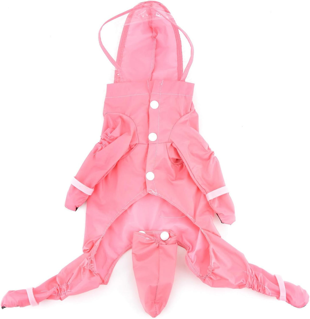 Zunea Wasserdichter Hunderegenmantel mit Kapuze für kleine Hunde Welpen Regenponcho Overall mit Rege