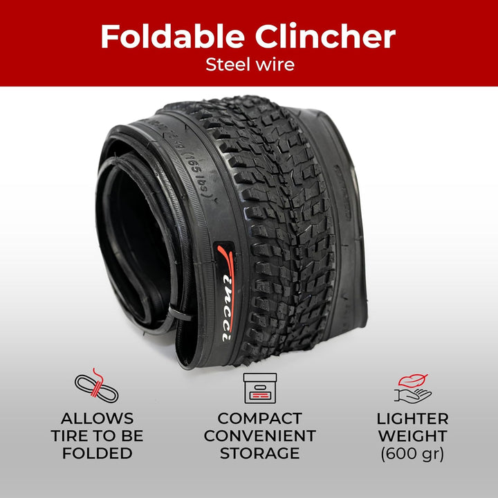 Fincci Paar Reifen 20x1.95 Zoll 53-406 für BMX MTB Mountainbike Fahrradmantel oder Kinder Fahrrad Ma
