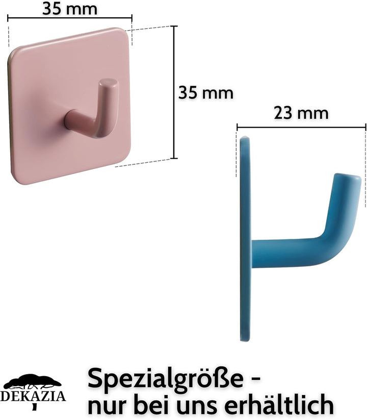 DEKAZIA® 8 Kleiderhaken Kinder blau | Garderobenhaken Kinder Kindergarderobe Haken Kindergarderobe H