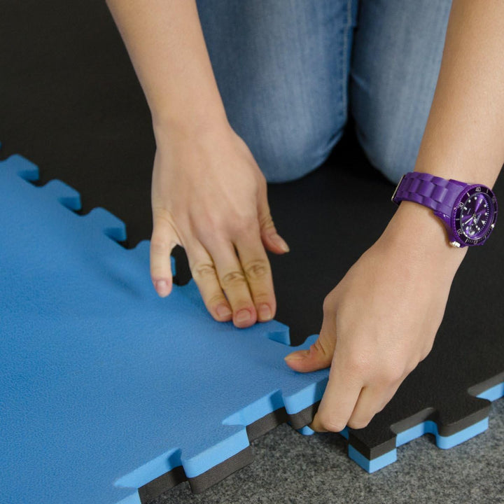 EYEPOWER 25mm Dicke Bodenschutz-Matte 90x90cm Trainingsmatte Puzzlematte erweiterbare Fitnessmatte i