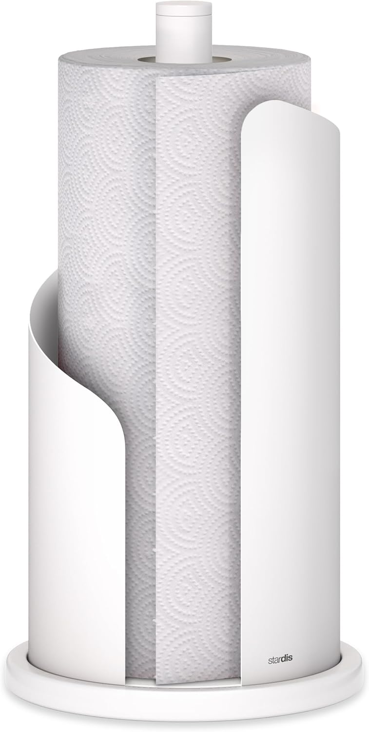 stardis Design Küchenrollenhalter Edelstahl matt H 30 Ø15 cm Rollenhalter Papierrollenhalter für Küc