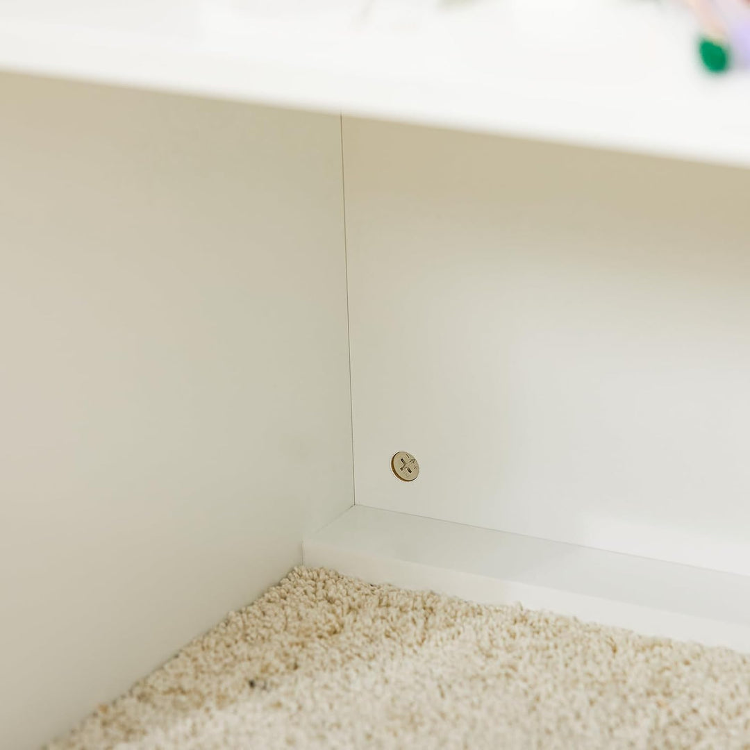 SoBuy KMB74-W Kinder Spielzeugtruhe Spielzeugkiste mit Deckel Aufbewahrungsbox Kinder Spielzeugbox S