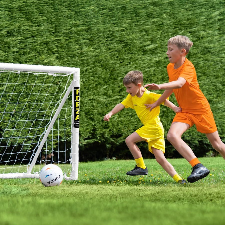 FORZA Fussballtor 2,4 m x 1,2 m – Robustes uPVC Tor für Garten &amp; Training – Wetterfestes Jugendtor m