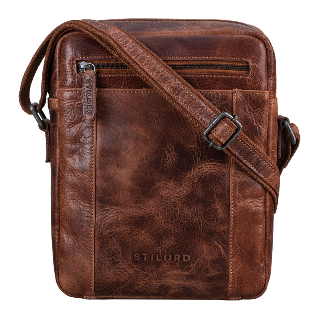 STILORD 'Fox' Herrentasche Leder Vintage Messenger Bag Männer Handtasche klein für 10,1 bis 10,5 Zol