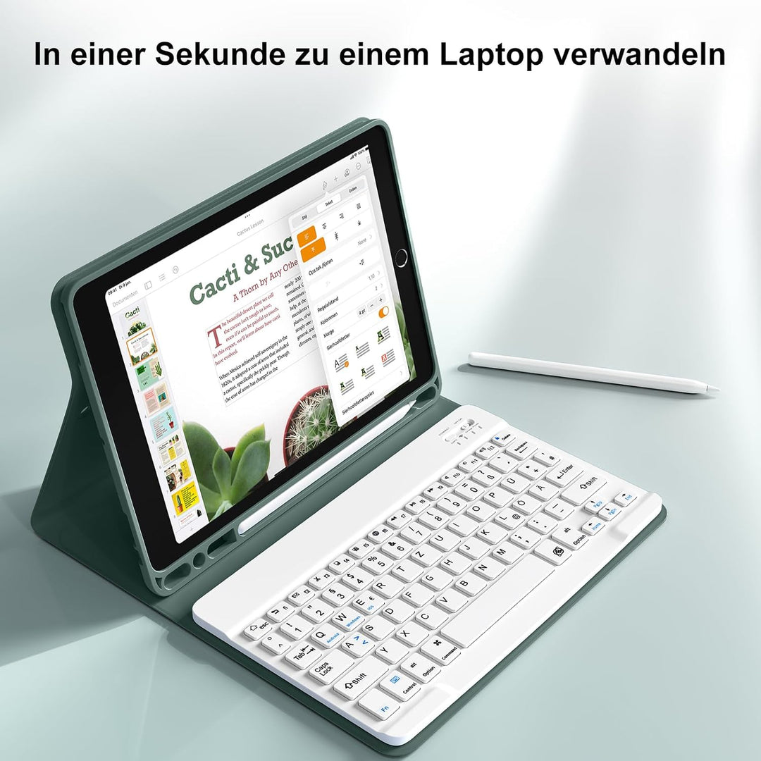 Tastatur Hülle für iPad 10.2 Zoll (9./8./7. Generation), für iPad Air 3rd / Pro 10.5, Magnetisch Abn